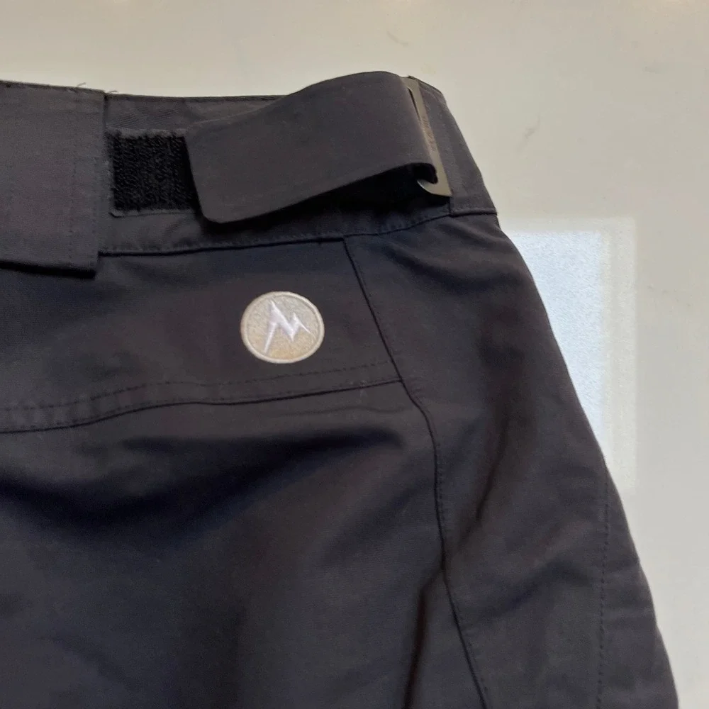 Marmot Mens Black Snoblast Pants Cargo Ski Snowboard Adjustable Waist‎ Medium